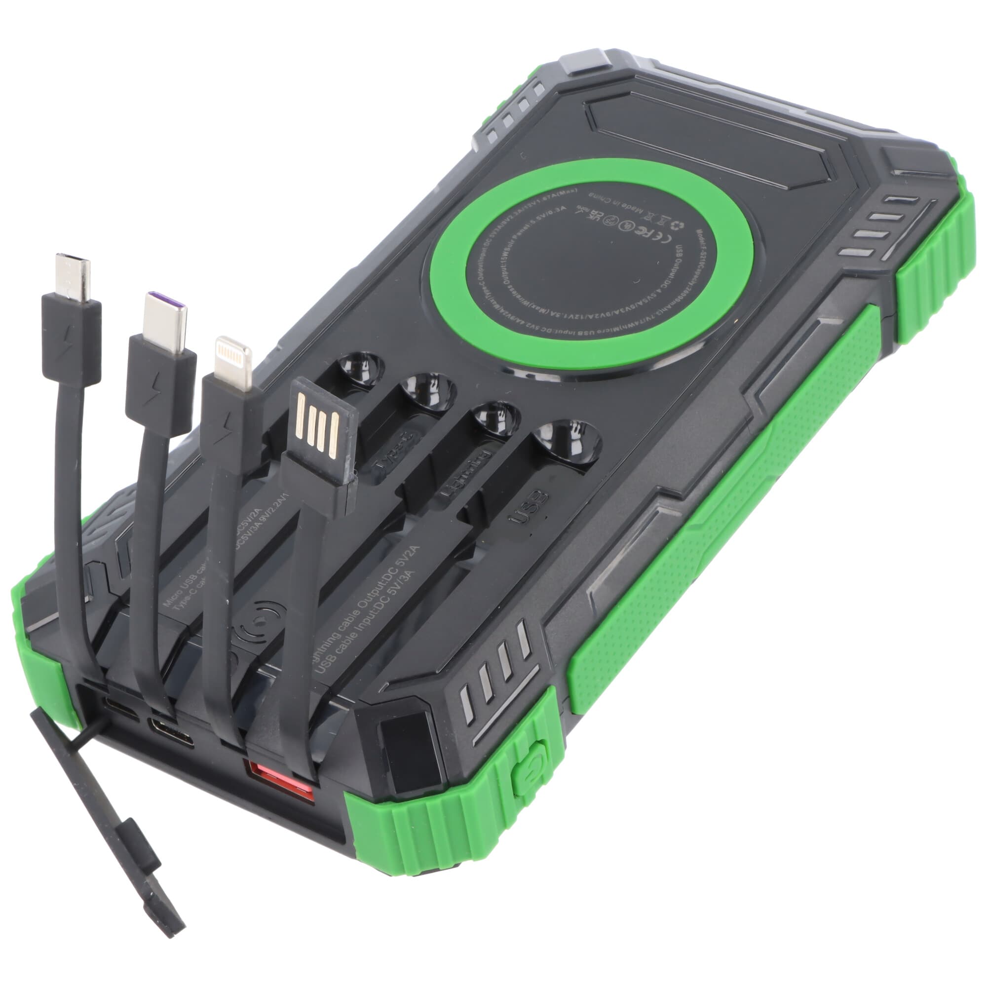 Powerbank Outdoor, Li-ion, 20 000 mAh, charge rapide, vert
