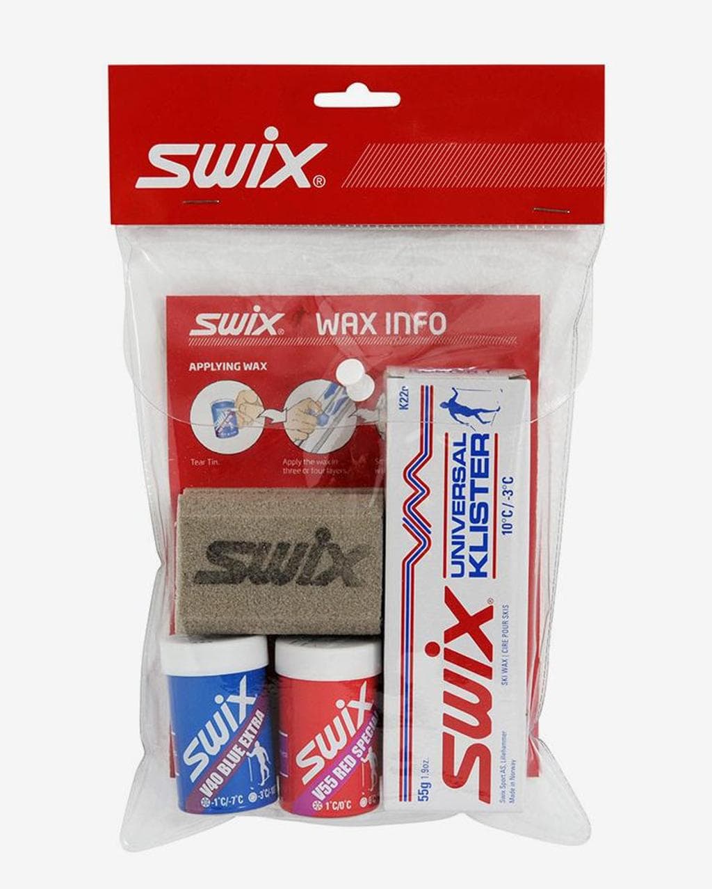 Pack de farts en stick + klister Swix P27 rouge