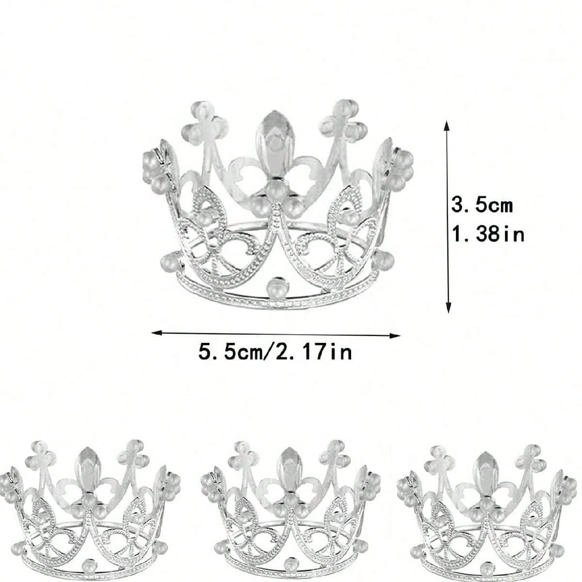 1 pièce Mini Décoration De Gâteau De Perles Ornements De Couronne, Décorations De Gâteau En Plastique, Décorations De Gâteau Danniversaire,